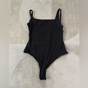 Skims Fits Everybody Square Neck Bodysuit in Onyx